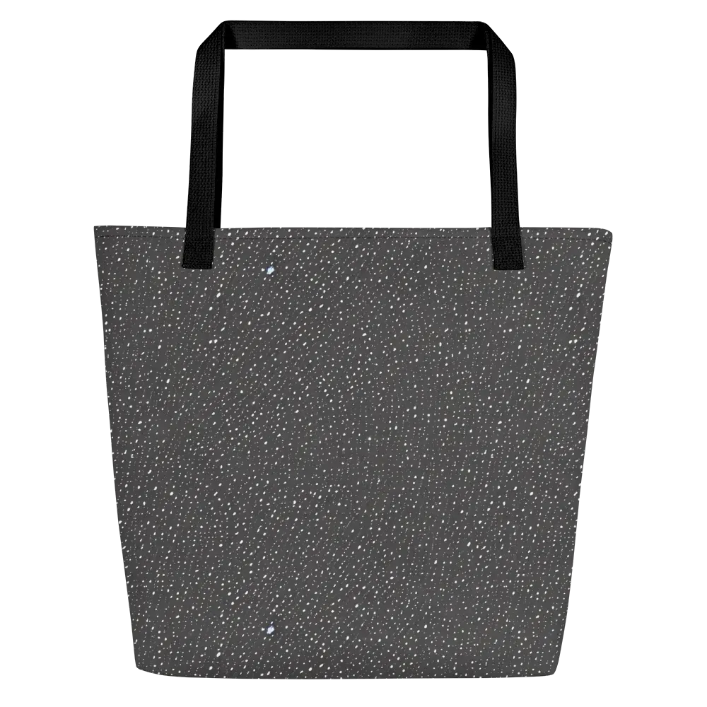 Midnight Stardust on Large Tote Bag W/ Pocket — Front