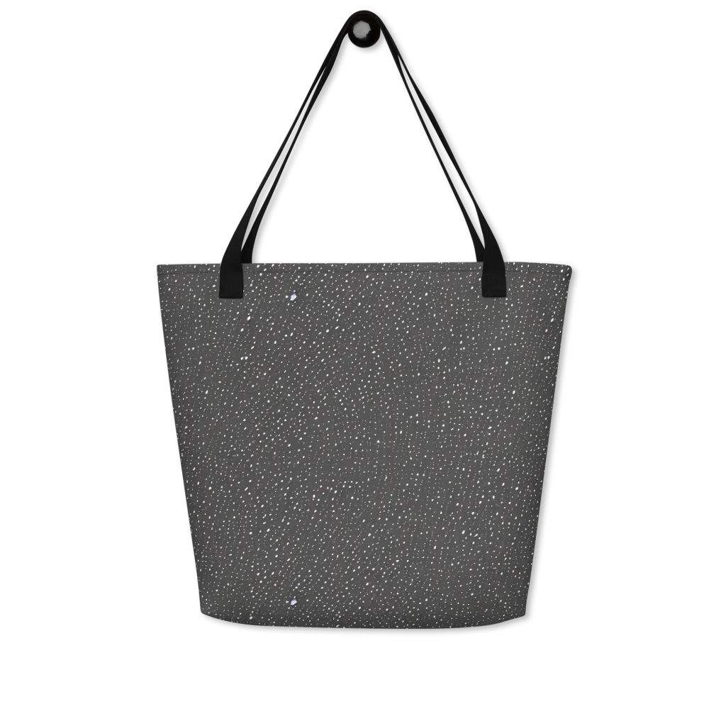 Midnight Stardust on Large Tote Bag W/ Pocket — Front
