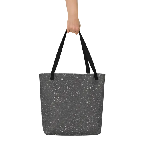 Midnight Stardust on a Large Tote Bag W/ Pocket