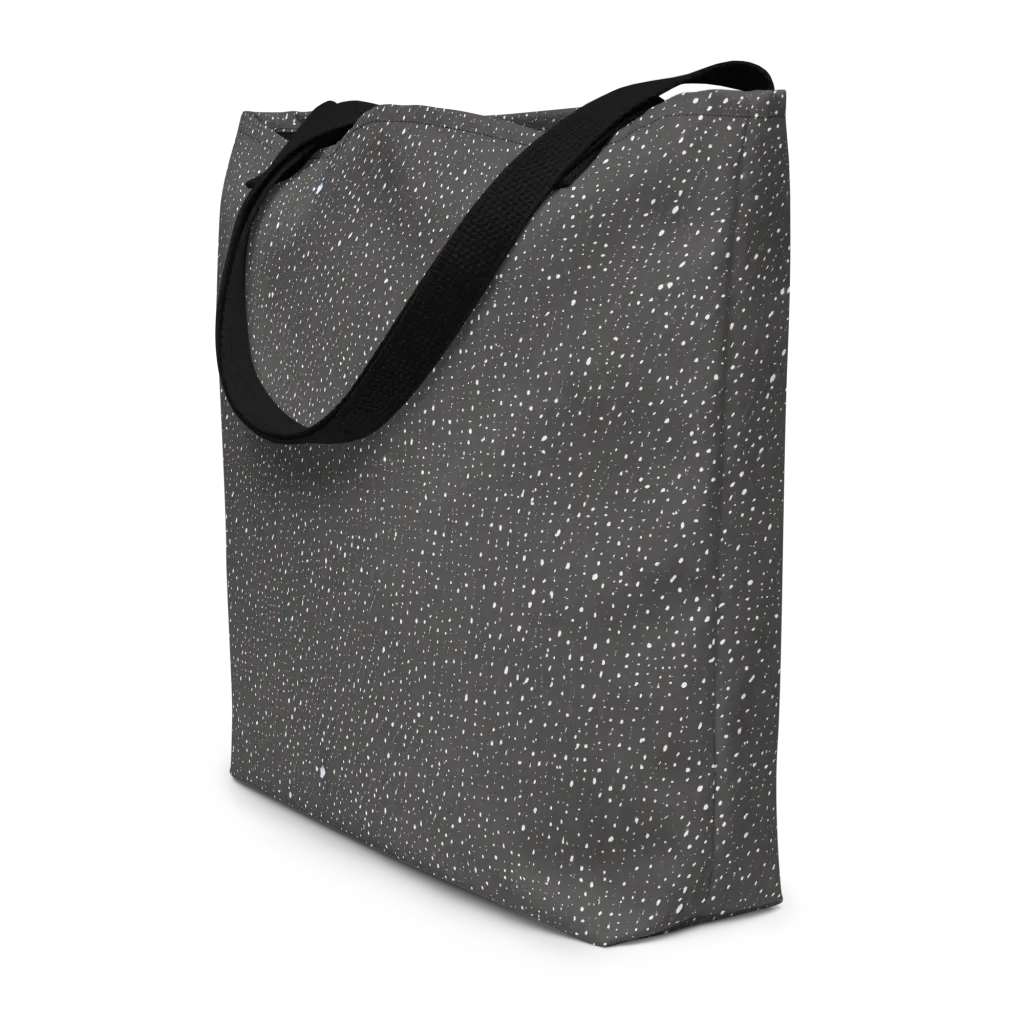 Midnight Stardust on Large Tote Bag W/ Pocket — Front