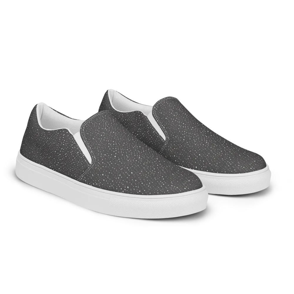Midnight Stardust on Women's Slip-On Canvas Shoes — Right Front