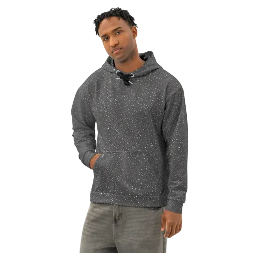 Midnight Stardust on a Cotton Hoodie