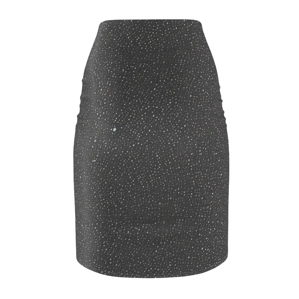 Midnight Stardust on Pencil Skirt — Back