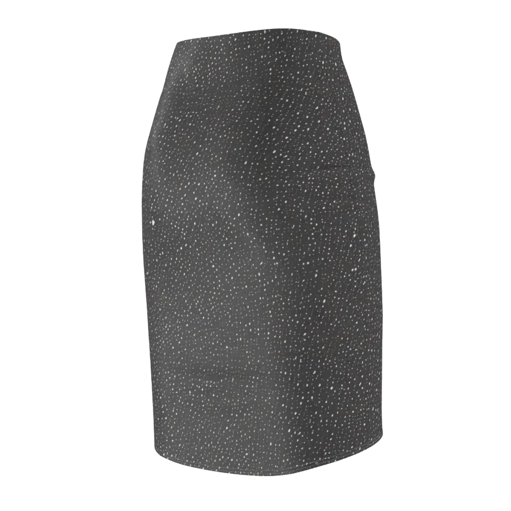 Midnight Stardust on Pencil Skirt — Back Side