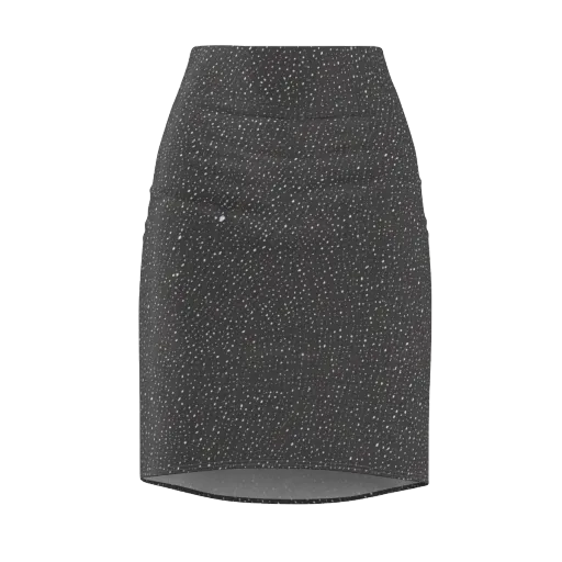 Midnight Stardust on a Pencil Skirt