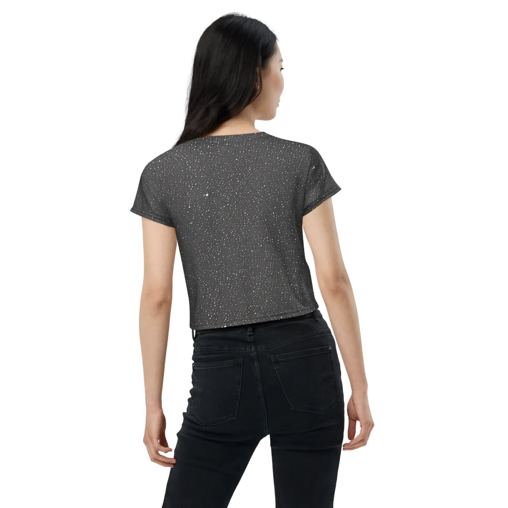 Midnight Stardust on Crop Tee — Back