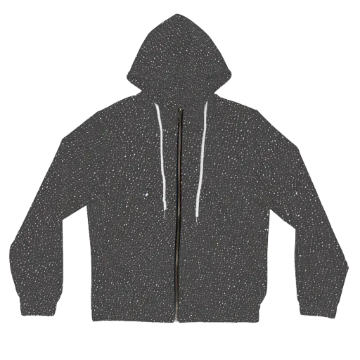 Midnight Stardust on a Women's Full-Zip Hoodie