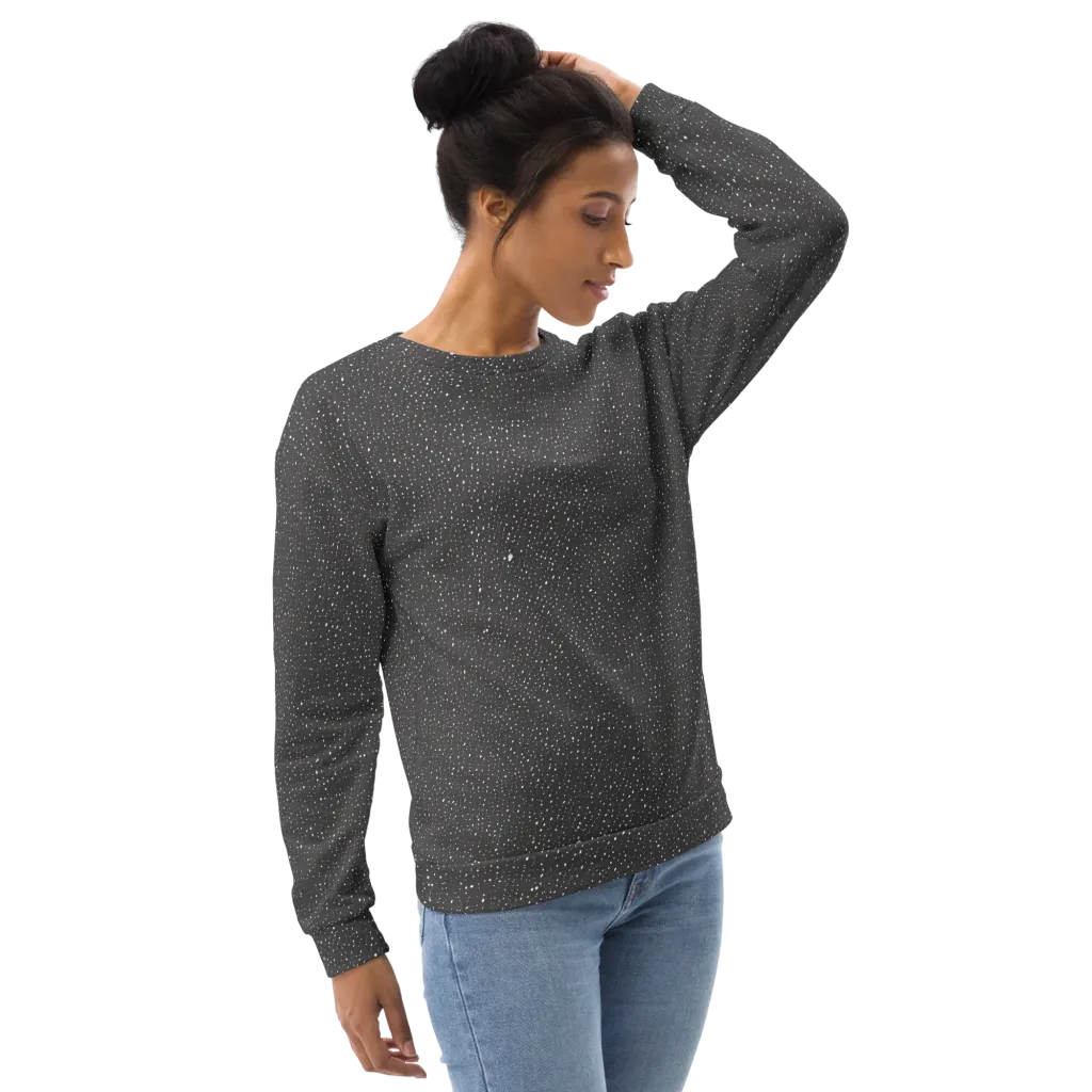 Midnight Stardust on Sweatshirt — Right Front