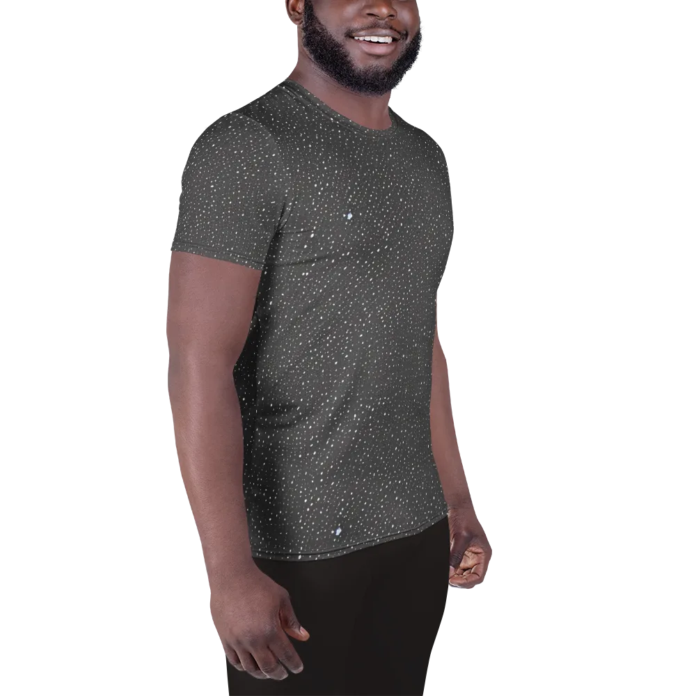 Midnight Stardust on Men's Athletic T-Shirt — Right