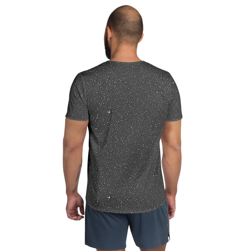 Midnight Stardust on Men's Athletic T-Shirt — Back