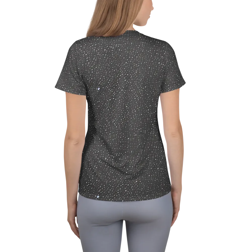 Midnight Stardust on Women's Athletic T-Shirt — Back