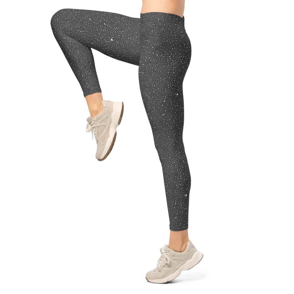 Midnight Stardust on Leggings — Left