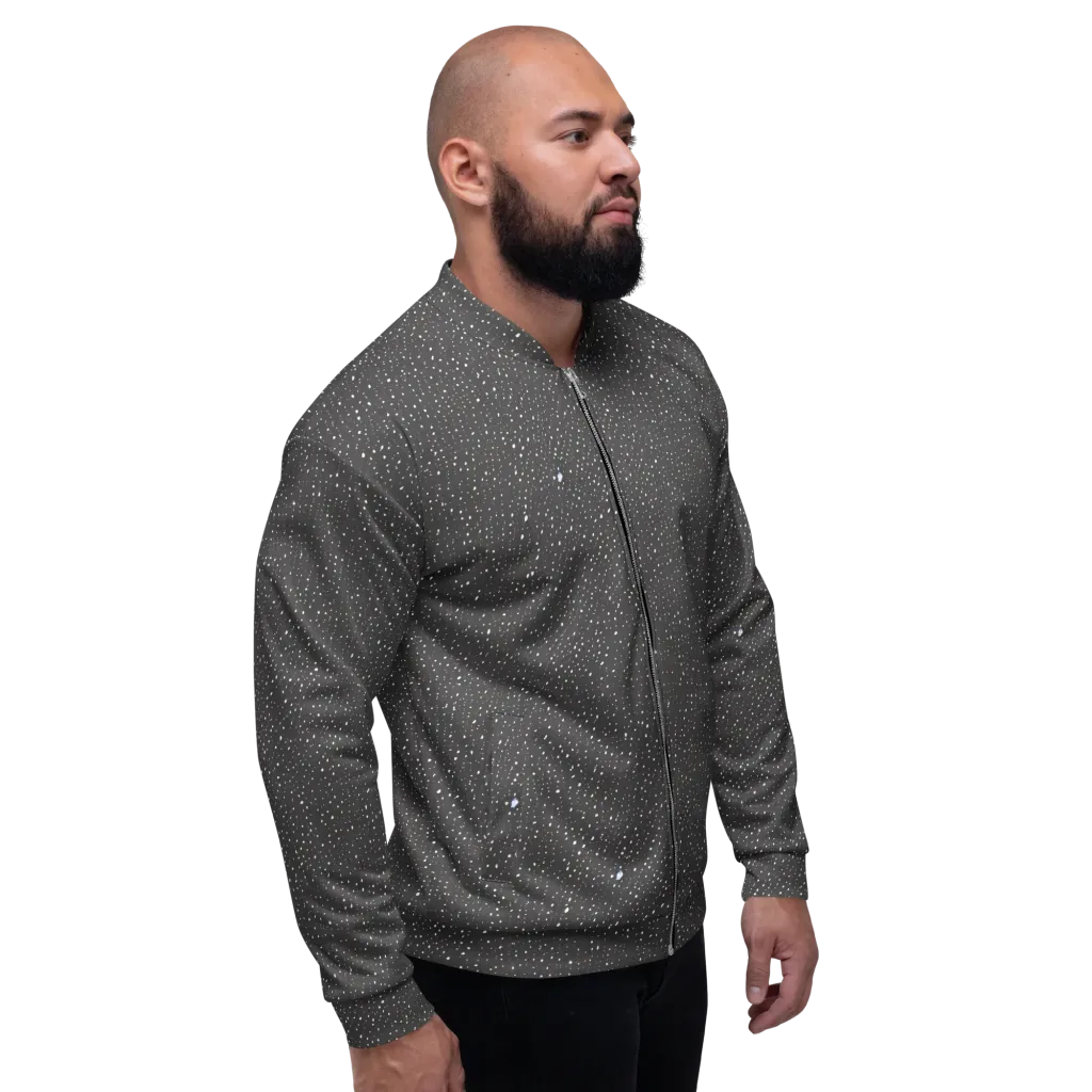 Midnight Stardust on Bomber Jacket — Right