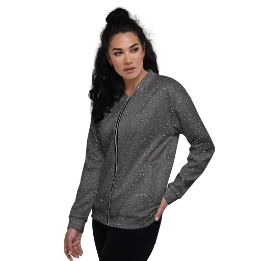 Midnight Stardust on a Bomber Jacket