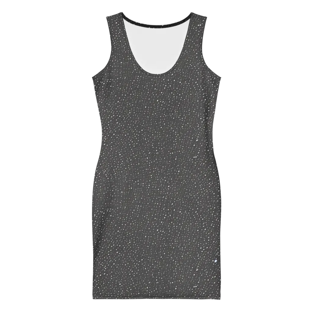 Midnight Stardust on Bodycon Dress — Front