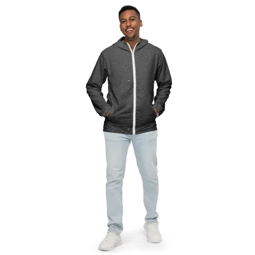 Midnight Stardust on a Men's Windbreaker