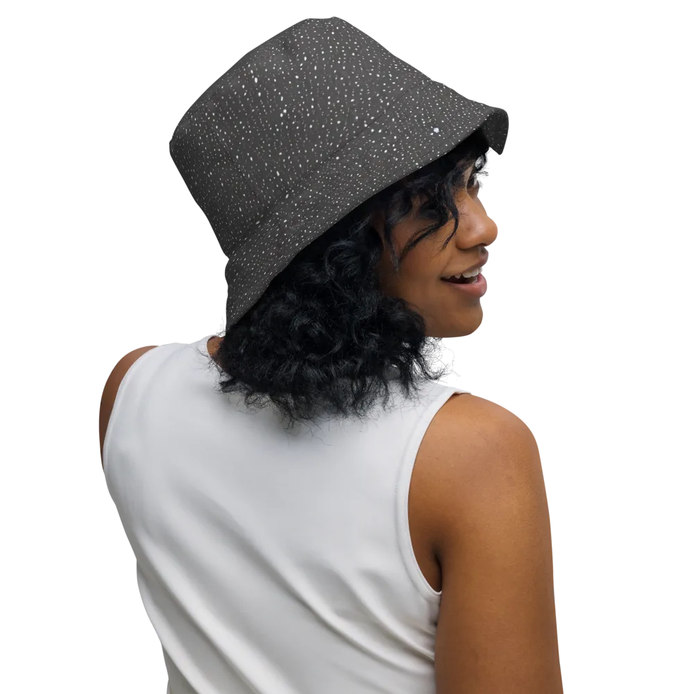 Midnight Stardust on Reversible Bucket Hat — Right Outside