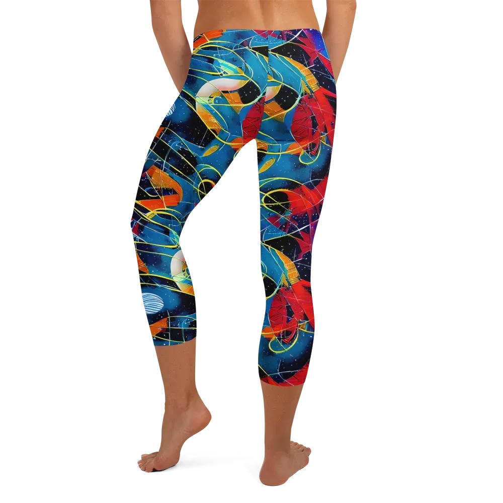 Astral Shatter on Capri Leggings — Back