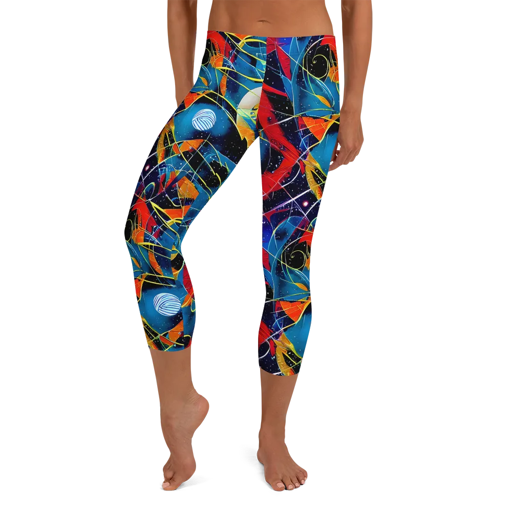 Astral Shatter on Capri Leggings — Front