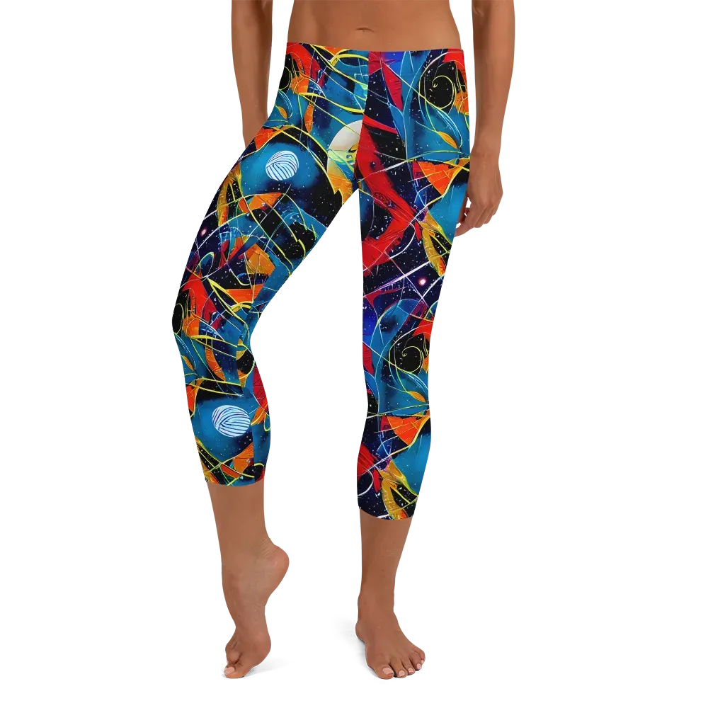 Astral Shatter on Capri Leggings — Front