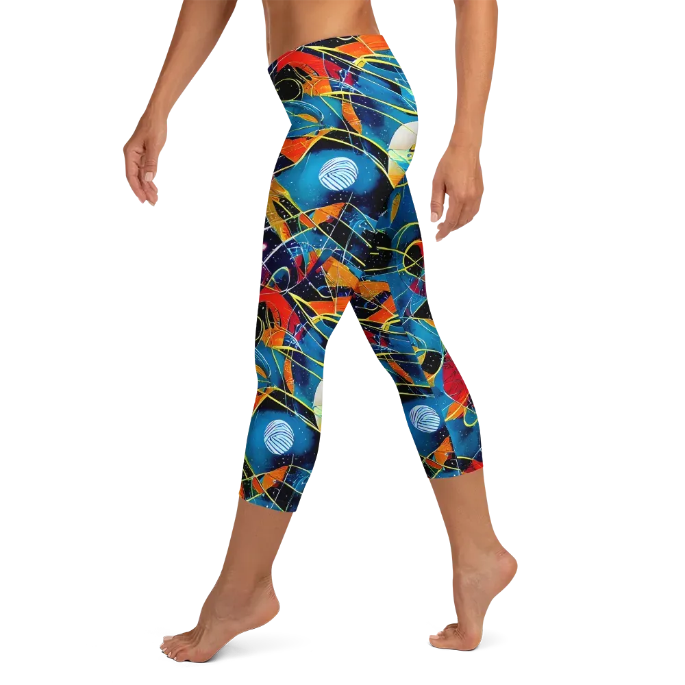 Astral Shatter on Capri Leggings — Left