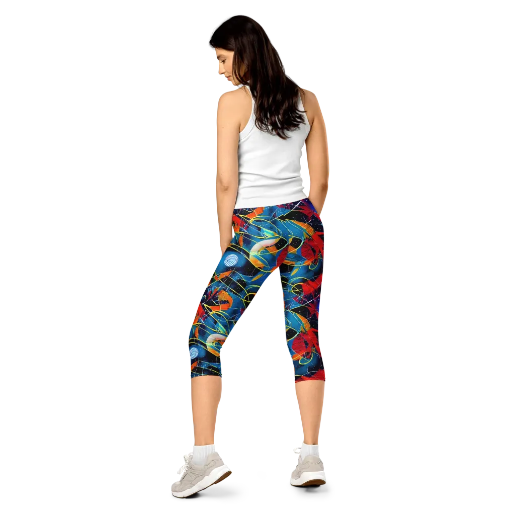 Astral Shatter on Capri Leggings — Back