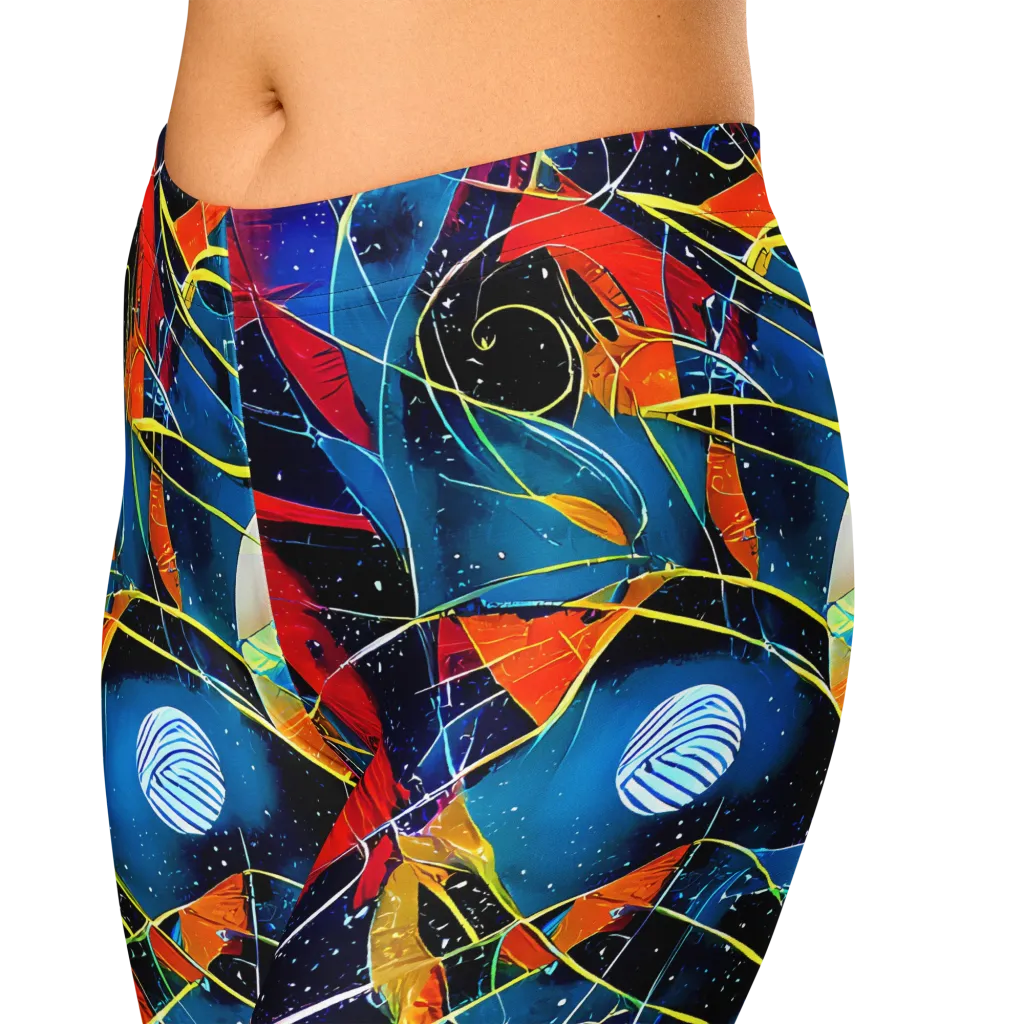 Astral Shatter on Capri Leggings — Zoomed-in