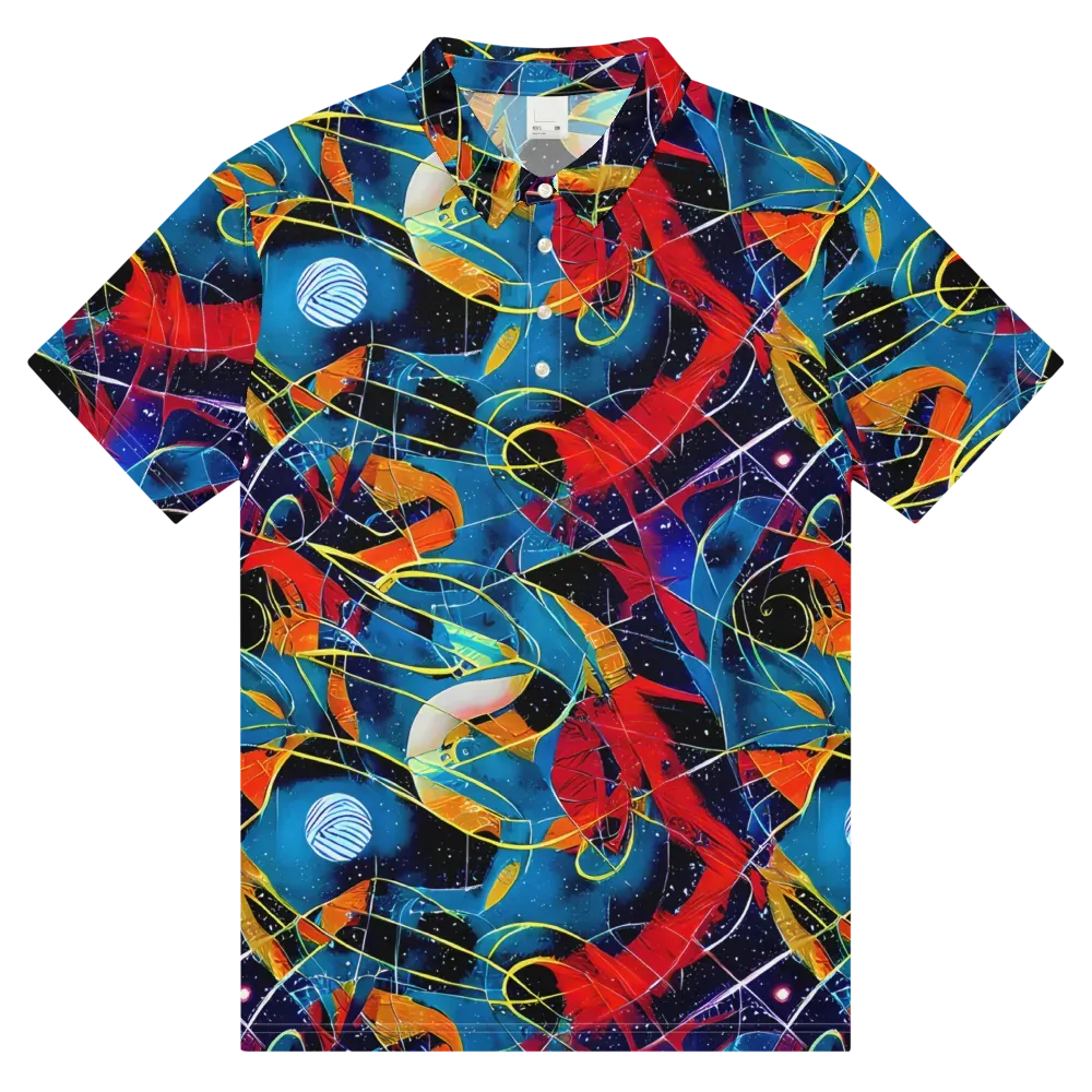 Astral Shatter on Men's Slim Fit Polo Shirt — Front