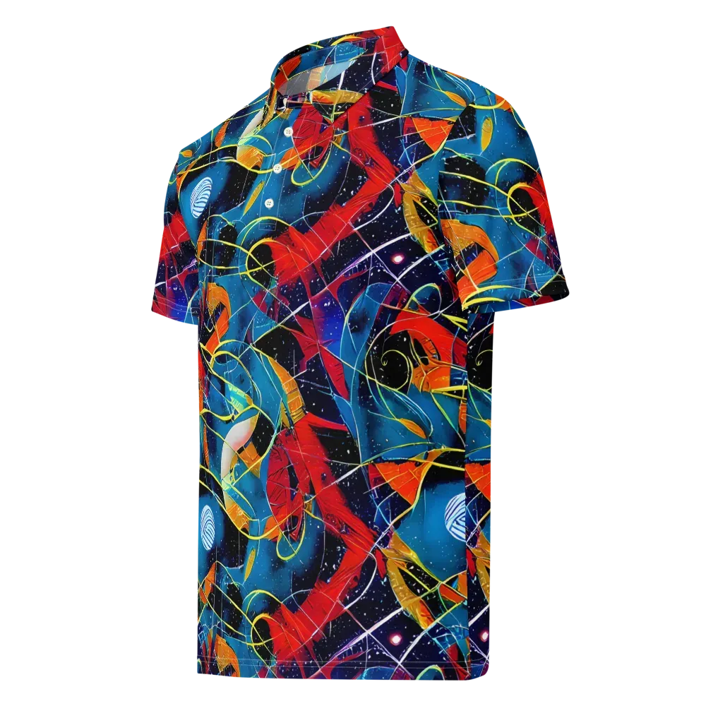 Astral Shatter on Men's Slim Fit Polo Shirt — Left Front