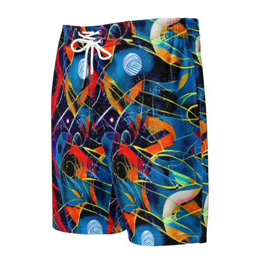 Astral Shatter on a Men's Board Shorts