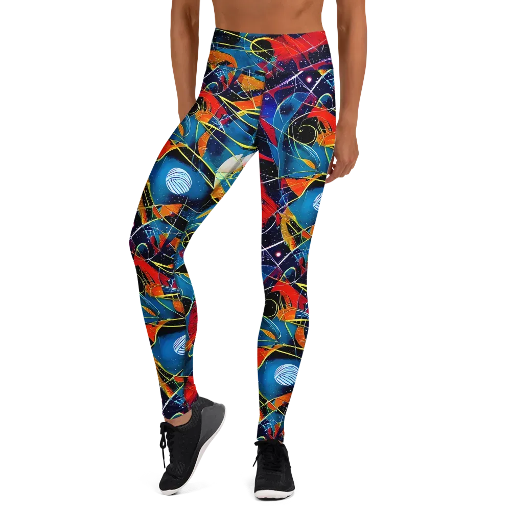 Astral Shatter on Yoga Leggings — Front