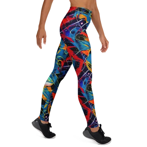 Astral Shatter on a Yoga Leggings