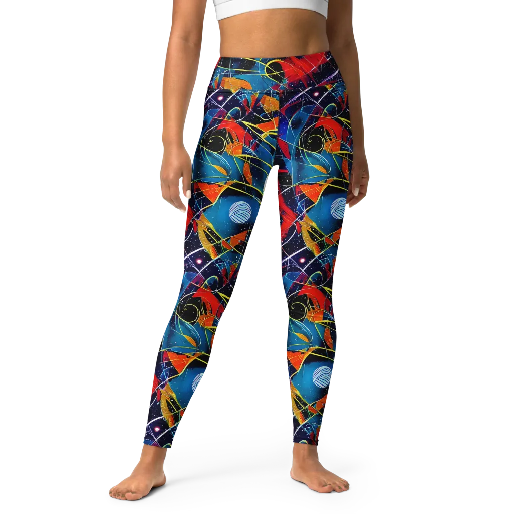 Astral Shatter on Yoga Leggings — Front