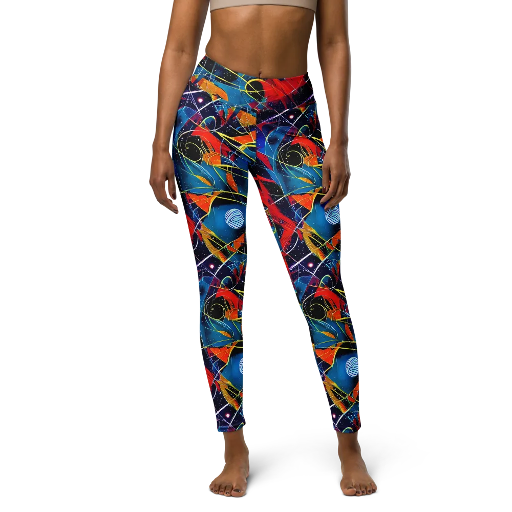 Astral Shatter on Yoga Leggings — Front