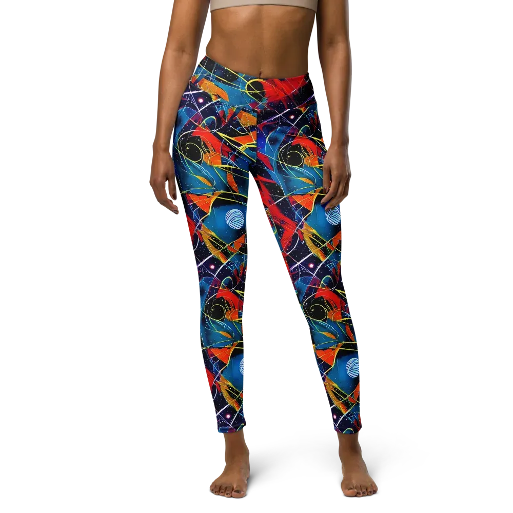 Astral Shatter on Yoga Leggings — Front