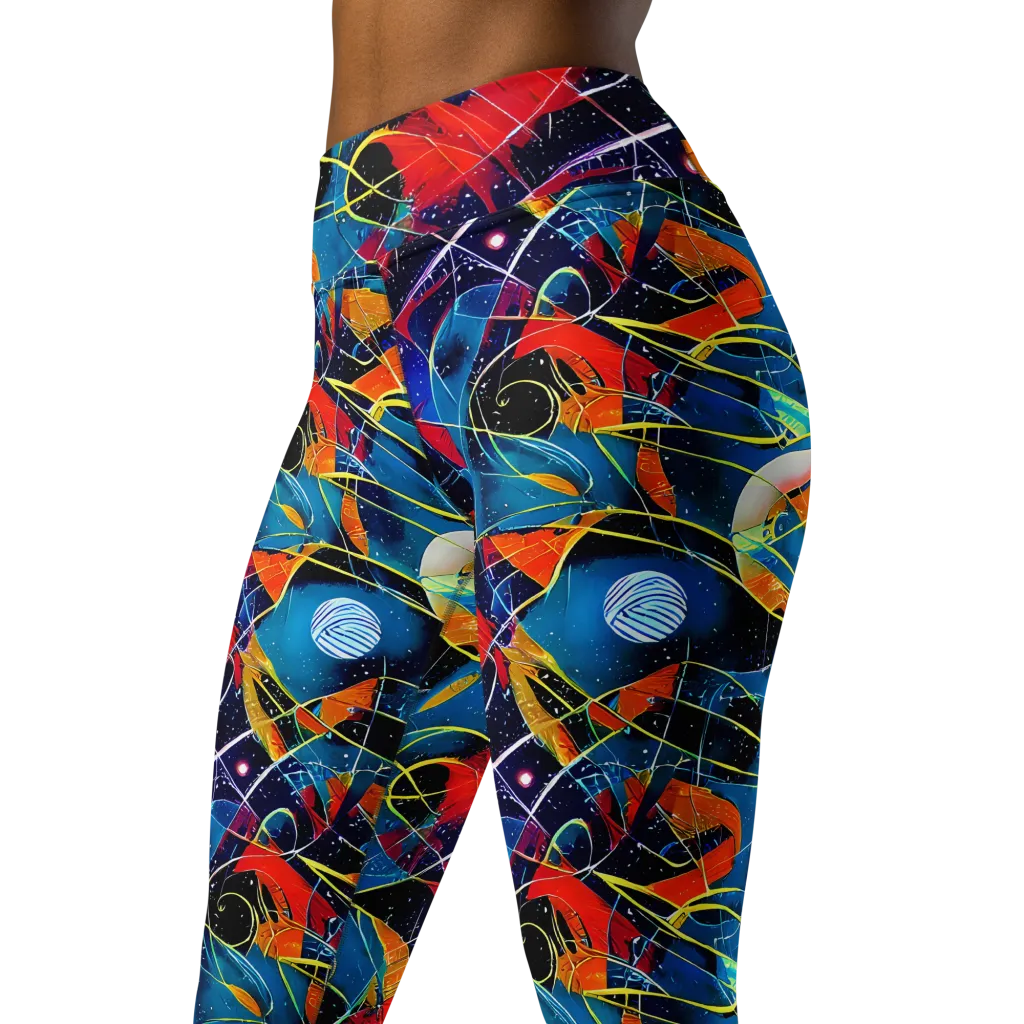 Astral Shatter on Yoga Leggings — Left Front