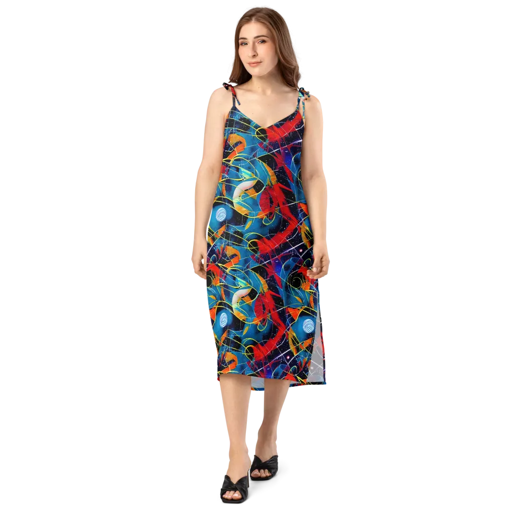 Astral Shatter on Slip Dress — Front