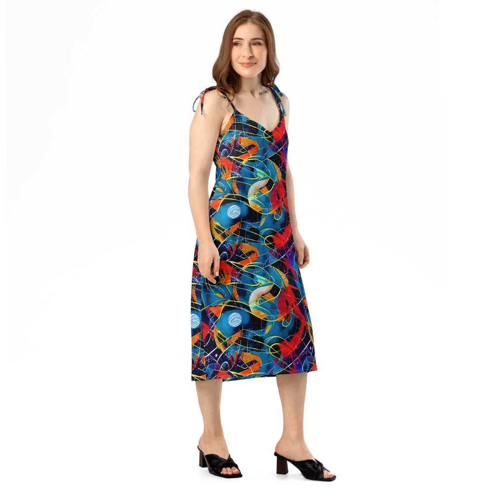 Astral Shatter on Slip Dress — Right Front