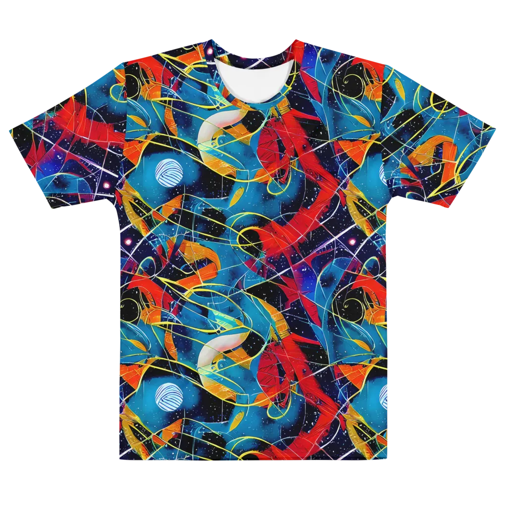 Astral Shatter on Men's Cotton Crew Neck T-Shirt — Front
