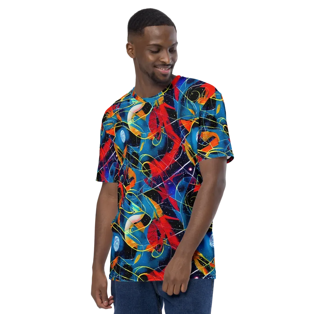Astral Shatter on Men's Crew Neck T-Shirt — Left