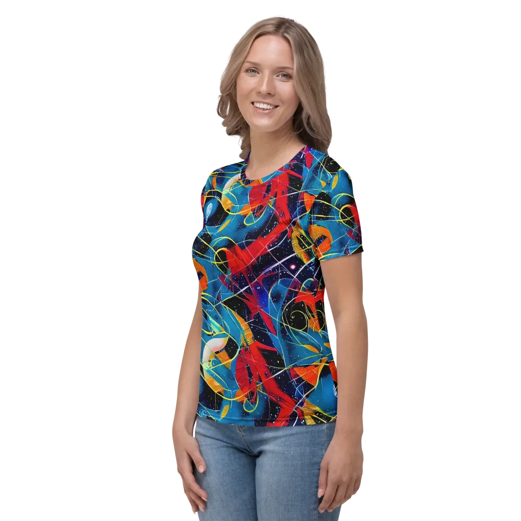 Astral Shatter on Women's Crew Neck T-Shirt — Left