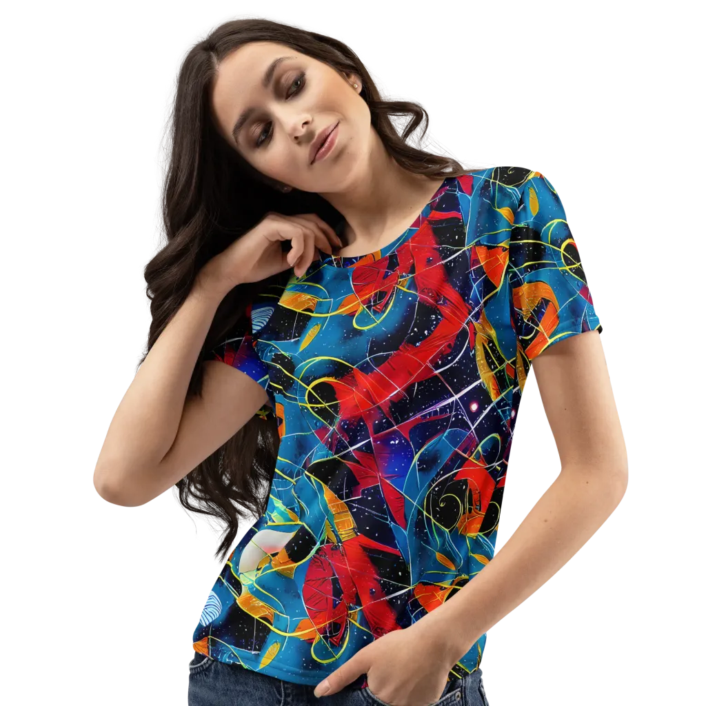 Astral Shatter on Women's Crew Neck T-Shirt — Left Front