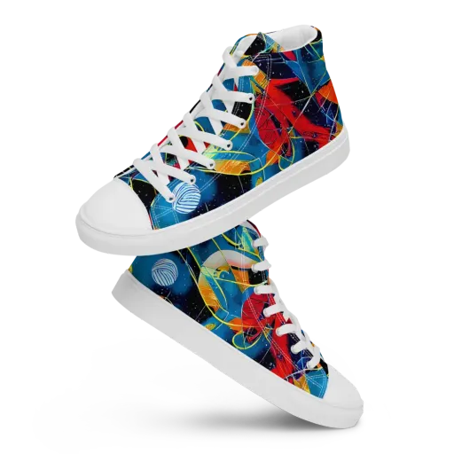 Astral Shatter on a Women's High Top Canvas Shoes