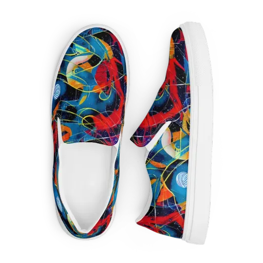 Astral Shatter on a Men's Slip-On Canvas Shoes