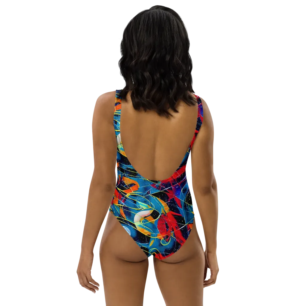 Astral Shatter on One-Piece Swimsuit — Back
