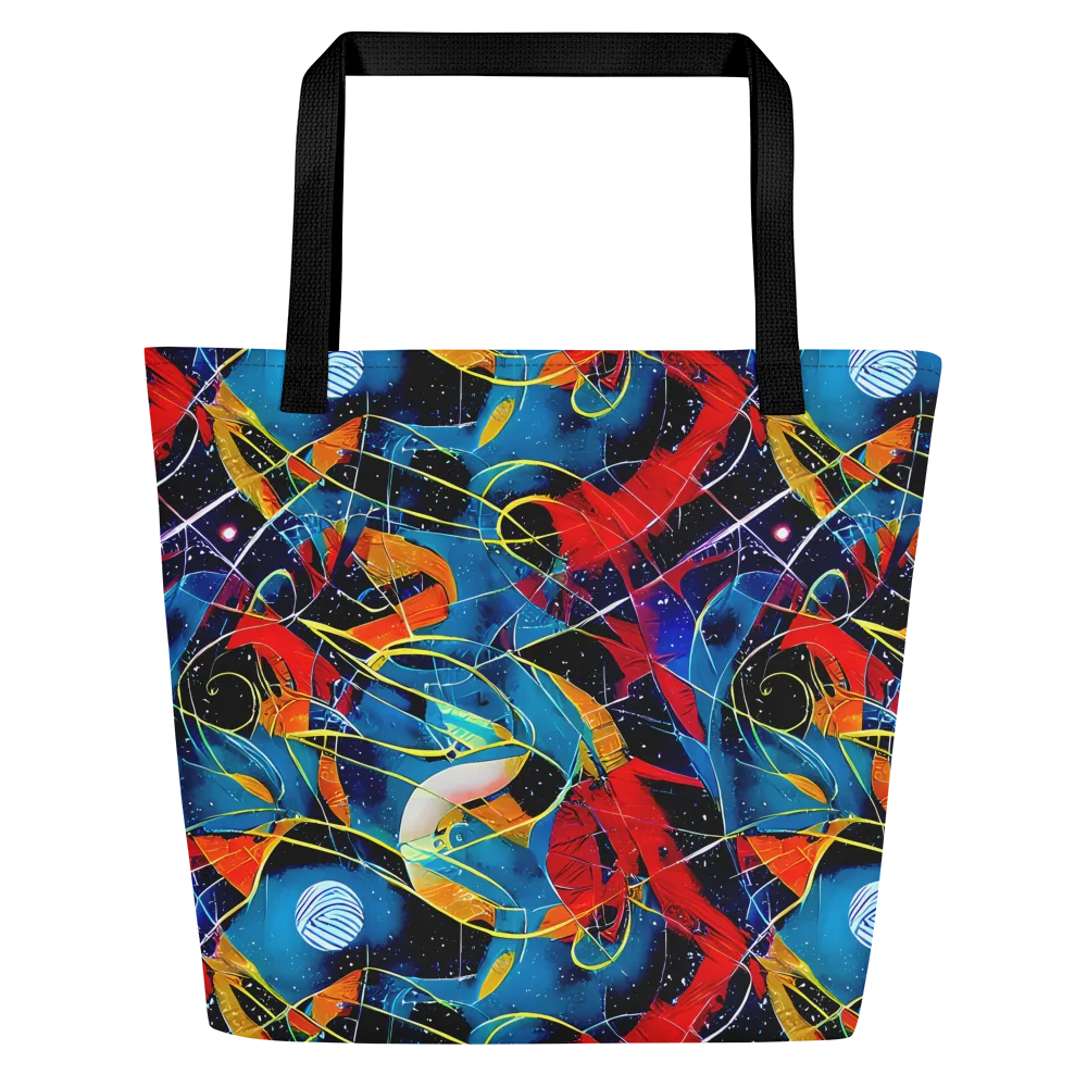 Astral Shatter on Large Tote Bag W/ Pocket — Front