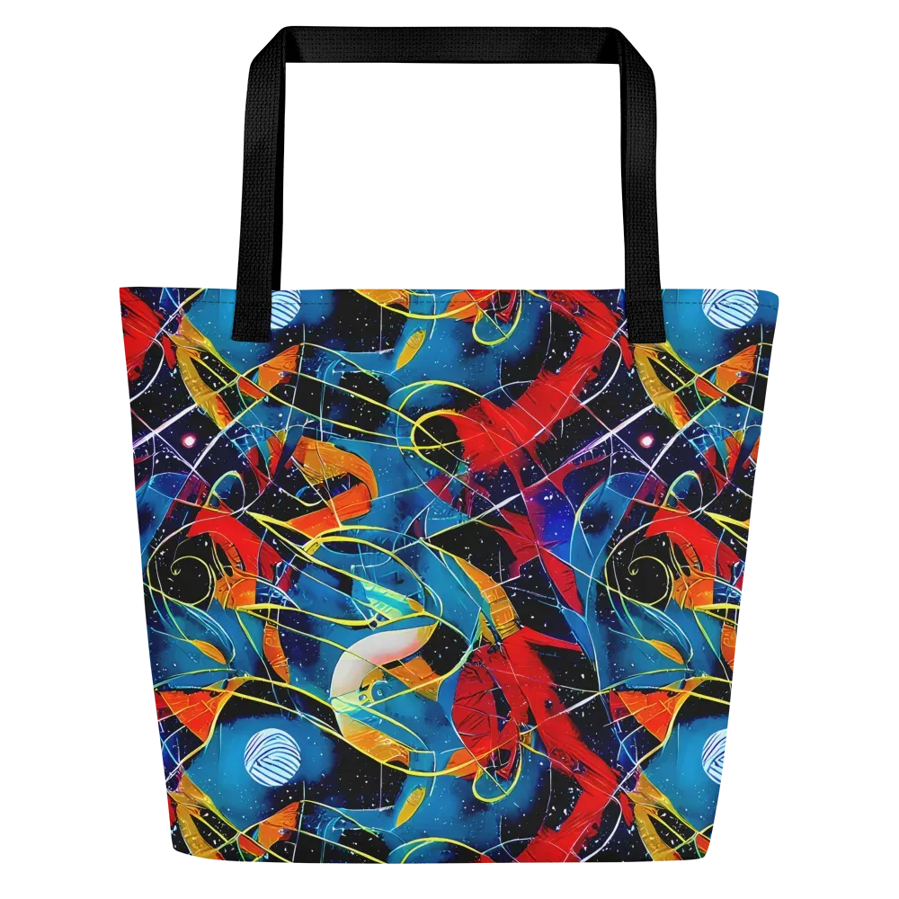 Astral Shatter on Large Tote Bag W/ Pocket — Front