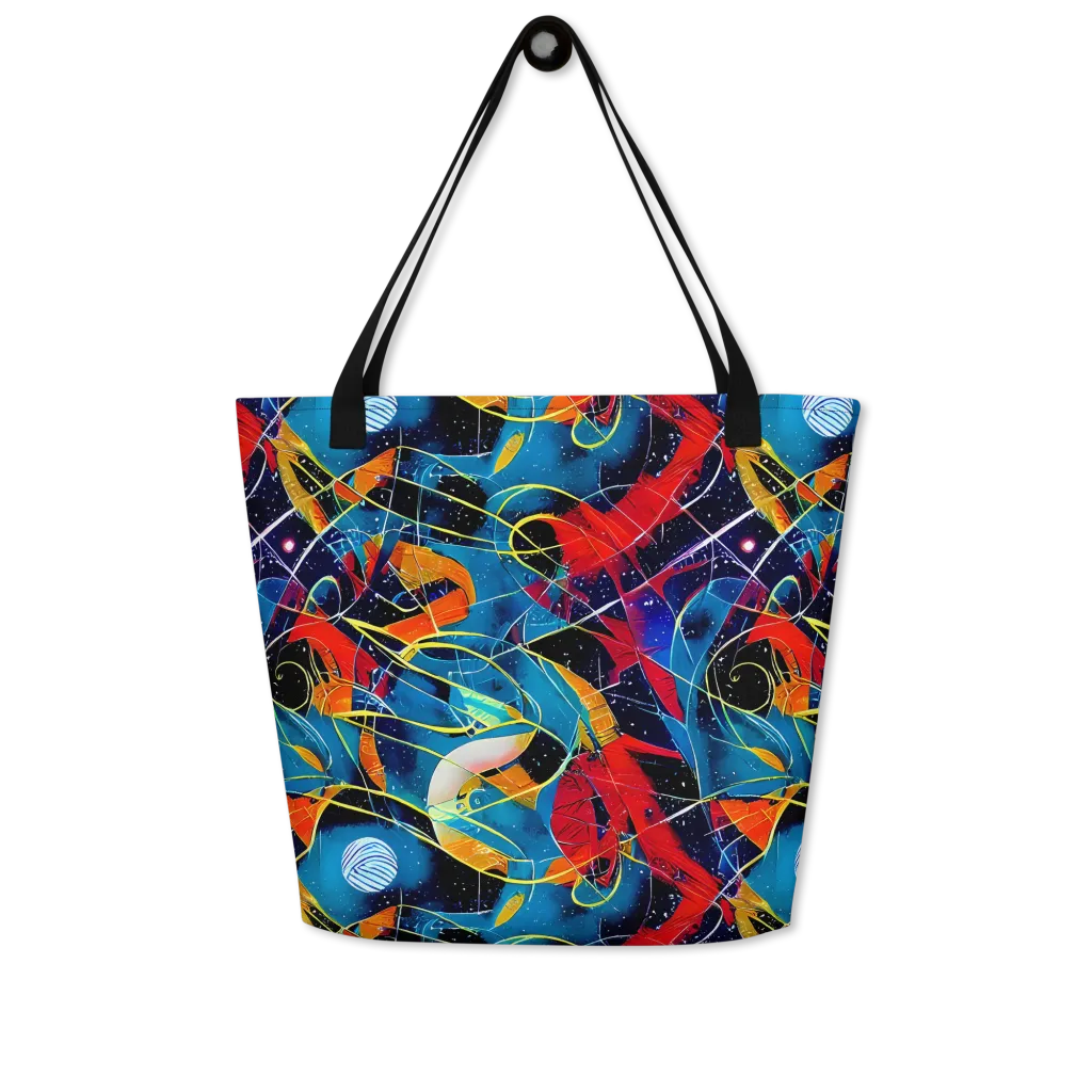 Astral Shatter on Large Tote Bag W/ Pocket — Front
