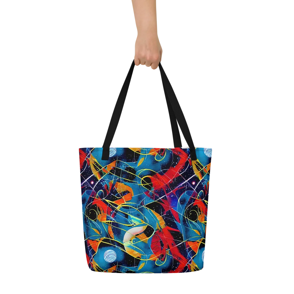 Astral Shatter on Large Tote Bag W/ Pocket — Front