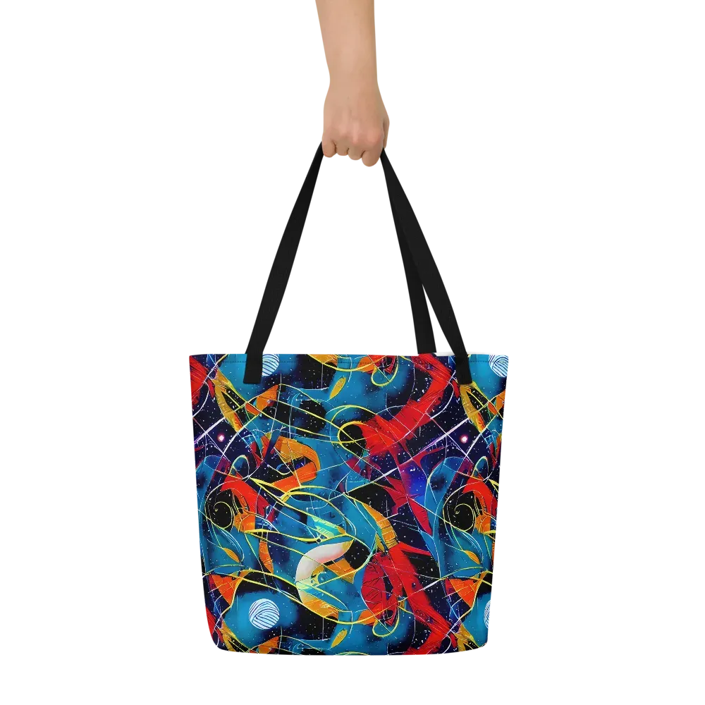 Astral Shatter on Large Tote Bag W/ Pocket — Front